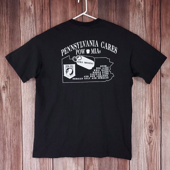 Vtg 1998 Ride For The Forgotten Single Stitch Shirt Black Size 2XL Made In USA - Picture 2 of 11